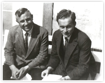 Emil Straub mit Dr. Westphal im Jahr 1930.