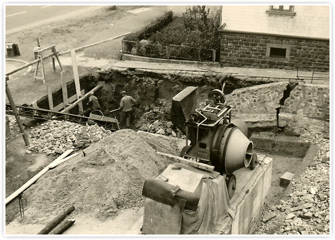 Bauarbeiten im Jahre 1958