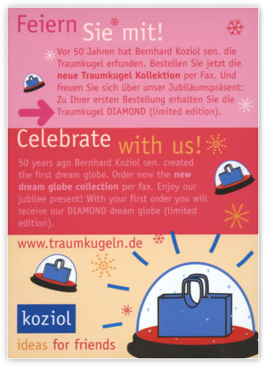 Postkarte - 50 Jahre Traumkugeln