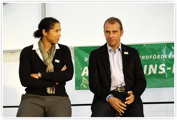 Steffi Jones und Hansi Flick